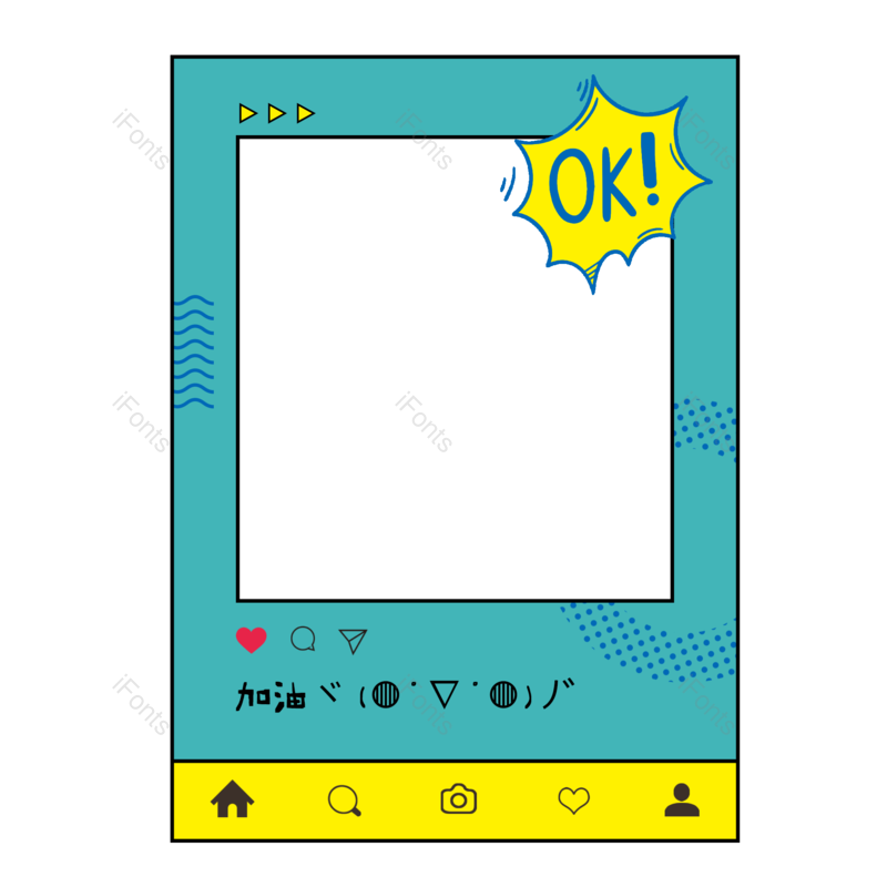 卡通图片,相册边框元素,手绘框PNG,相框免抠素材